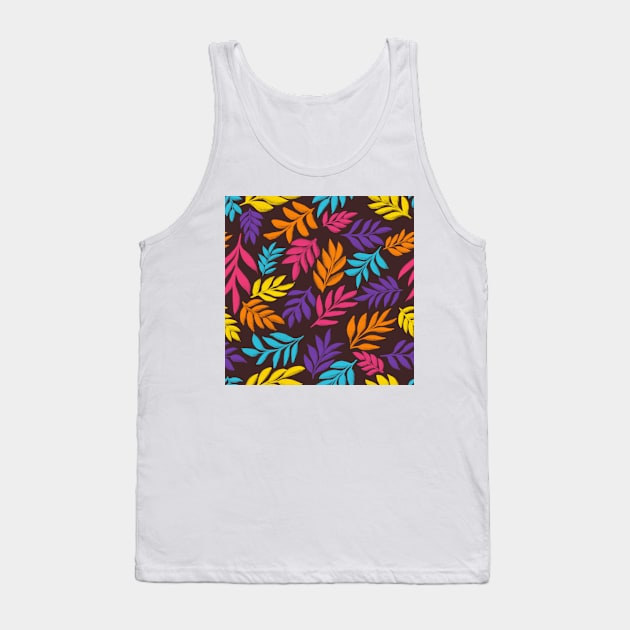 Leaves Pattern Tank Top by Shine Design Blossom